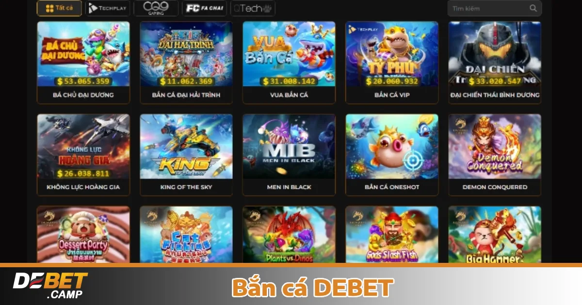Các tính năng nổi bật trong Bắn cá Debet
