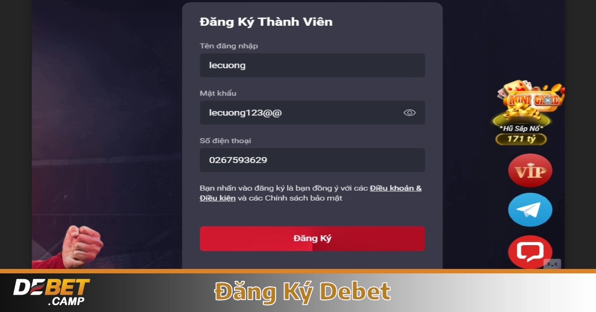 Hướng dẫn đăng ký Debet trong 3 bước đơn giản