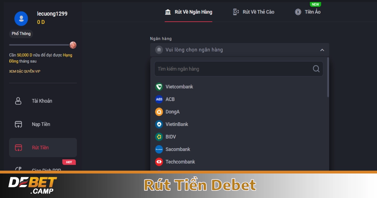 Cách Rút Tiền Debet Đơn Giản Trong 3 Bước
